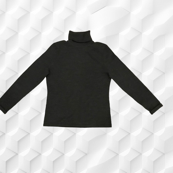 100% Merino Wool Kate Hill black turtleneck Sz PS - Picture 2 of 6